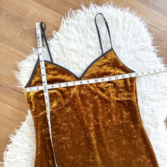 1.State Gold Crush Velvet Midi Slip Dress | Size M - Picture 10 of 10